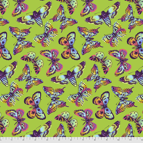 Butterfly Kisses - Avocado - DAYDREAMER by Tula Pink, 100% Cotton, Toad Hollow Fabrics