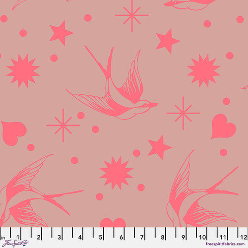 NOVA - NEON FAIRY FLAKES from NEON TRUE COLORS COLLECTION by Tula Pink, 100% Cotton, Toad Hollow Fabrics