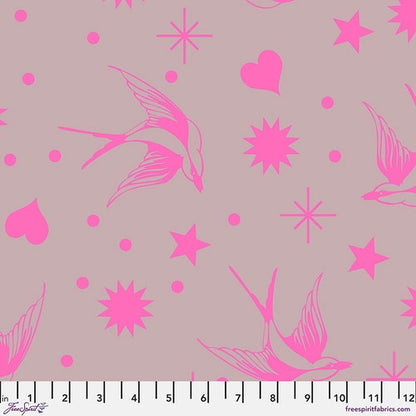 COSMIC - NEON FAIRY FLAKES from NEON TRUE COLORS COLLECTION by Tula Pink, 100% Cotton, Toad Hollow Fabrics