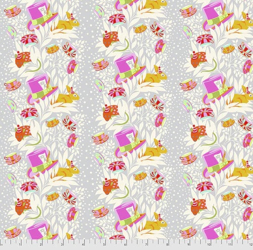 6 PM SOMEWHERE - WONDER - Curiouser and Curiouser by Tula Pink, Alice in Wonderland, 100% Cotton, Toad Hollow Fabrics