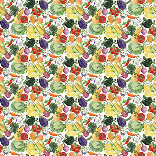 VEGGIE TOSS from Locally Grown by Beth Albert for 3 Wishes, Toad Hollow Fabrics