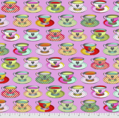 TEA TIME - WONDER - Curiouser and Curiouser by Tula Pink, Alice in Wonderland, 100% Cotton, Toad Hollow Fabrics