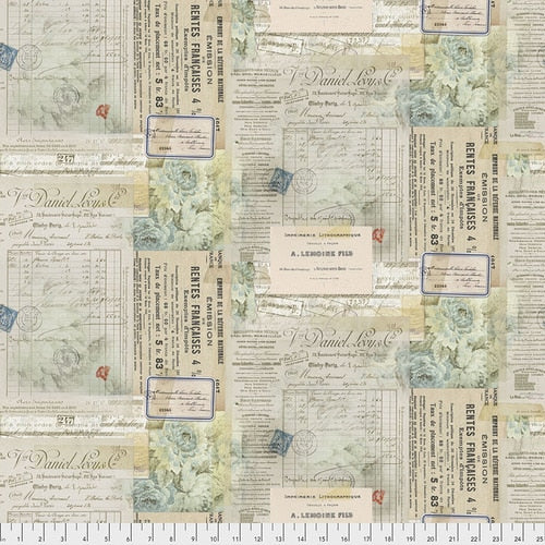 PARIS MULTI - from Tim Holtz Eclectic Elements line - by Free Spirit Fabrics- 100% Cotton, Toad Hollow Fabrics