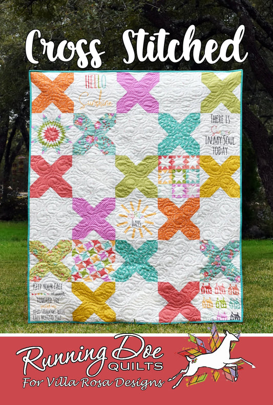 CROSS STITCHED QUILT PATTERN from Villa Rosa Designs, Toad Hollow Fabrics
