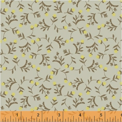 TELL THE BEES - Gray Flowers - by Windham Fabrics, 100% Cotton, Toad Hollow Fabrics