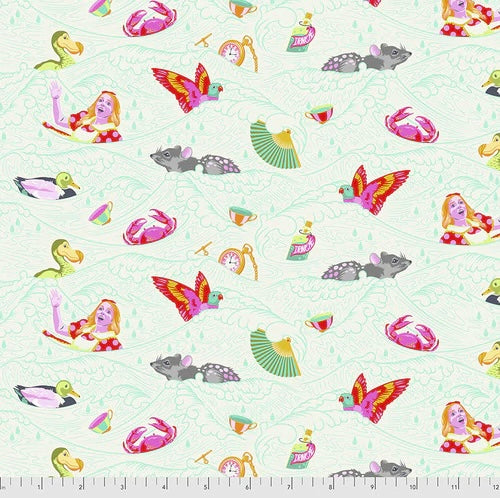 SEA OF TEARS - WONDER - Curiouser and Curiouser by Tula Pink, Alice in Wonderland, 100% Cotton, Toad Hollow Fabrics