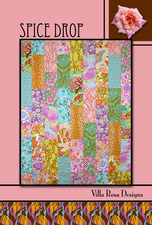 SPICE DROP QUILT PATTERN from Villa Rosa Designs, Toad Hollow Fabrics