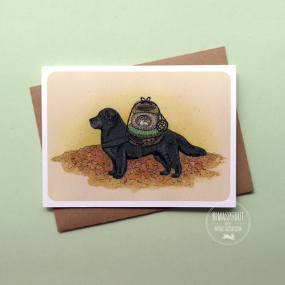 NEWFOUNDLAND PUP Greeting Card from Nimasprout, The Olde Curiosity Shoppe
