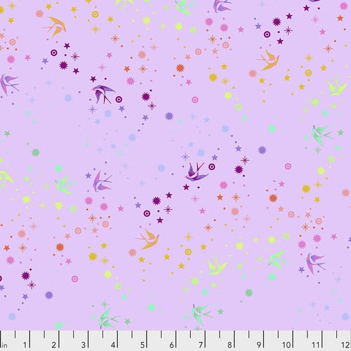FAIRY DUST LAVENDER - True Colors by Tula Pink, 100% Cotton, Toad Hollow Fabrics