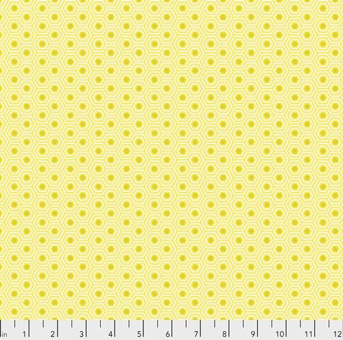 HEXY - SUNSHINE - True Colors by Tula Pink, 100% Cotton, Toad Hollow Fabrics