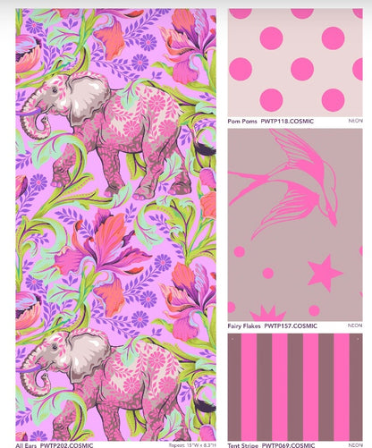 ALL EARS - COSMIC, from the EVERGLOW Collection by Tula Pink, Toad Hollow fabrics