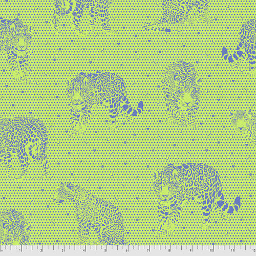 Lil Jaguars - Kiwi - DAYDREAMER by Tula Pink, 100% Cotton, Toad Hollow Fabrics