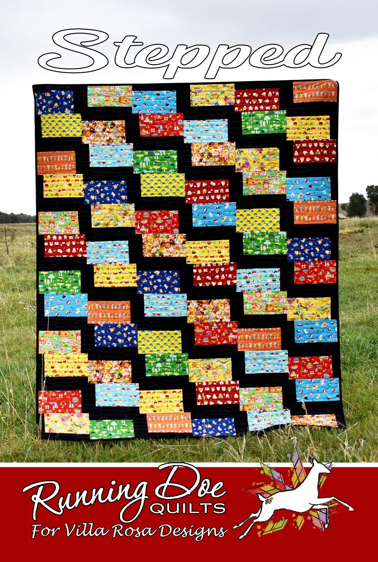 STEPPED QUILT PATTERN from Villa Rosa Designs, Toad Hollow Fabrics