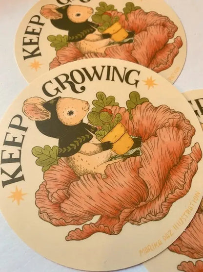 KEEP GROWING Vinyl Sticker