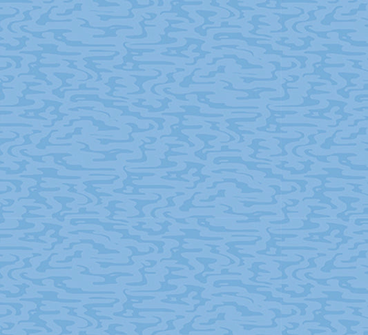 LEAP FROG - Water Tonal Denim - by Anita Jarem, 100% Cotton, Toad Hollow Fabrics
