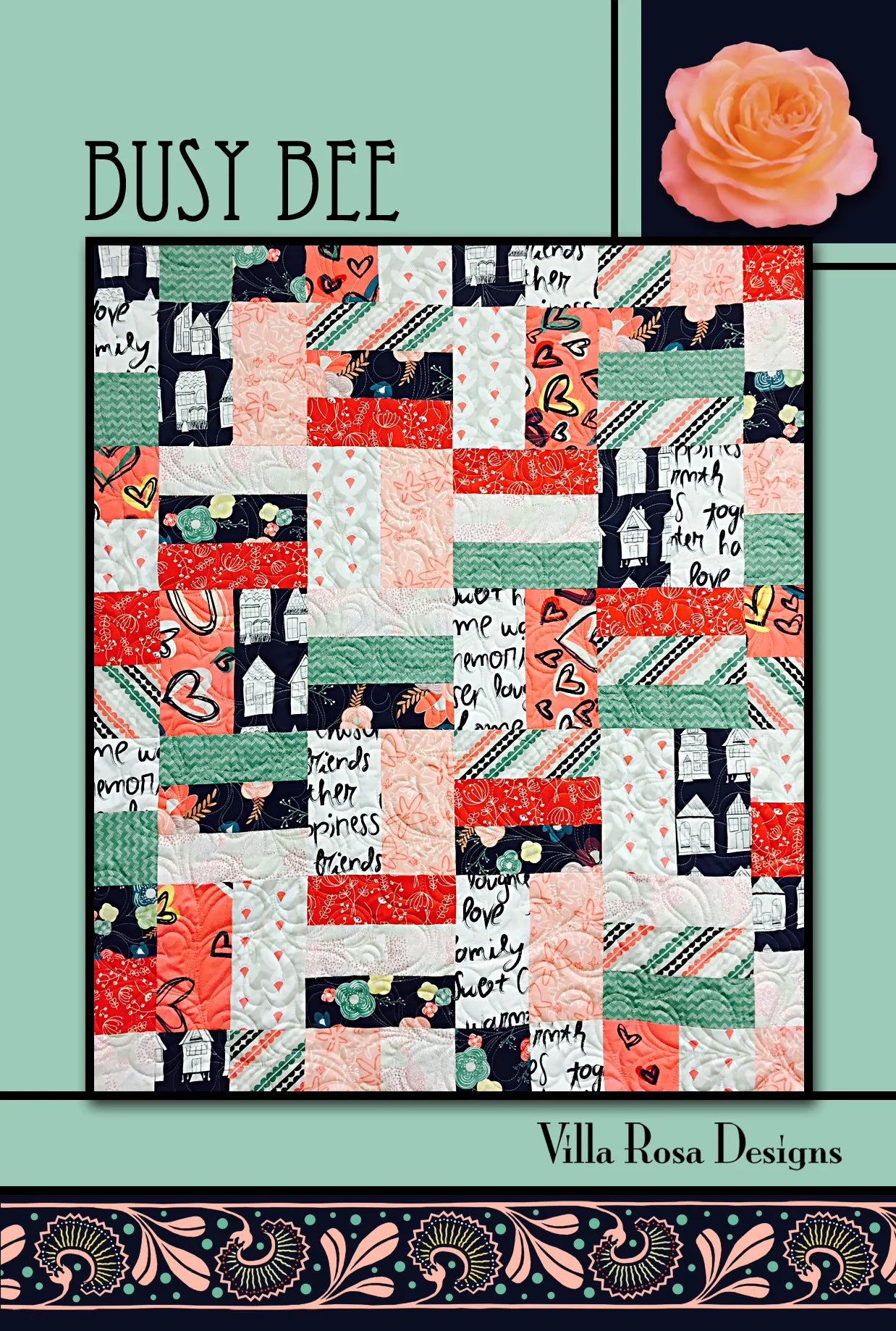 BUSY BEE QUILT PATTERN from Villa Rosa Designs, Toad Hollow Fabrics