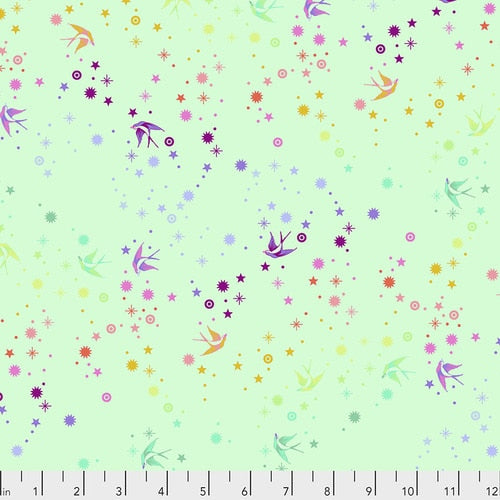 FAIRY DUST MINT - True Colors by Tula Pink, 100% Cotton, Toad Hollow Fabrics