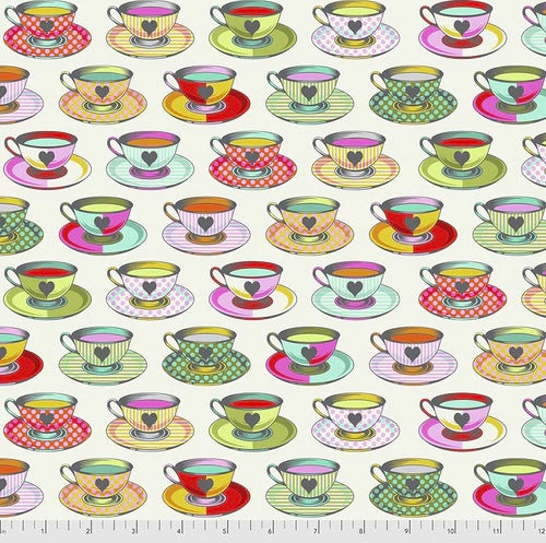 TEA TIME - SUGAR - Curiouser and Curiouser by Tula Pink, Alice in Wonderland, 100% Cotton, Toad Hollow Fabrics