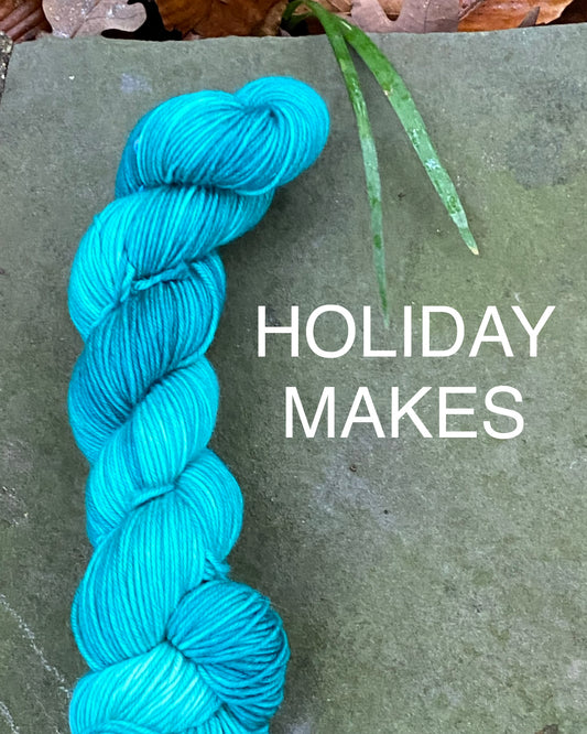 HOLIDAY MAKES- The Winter at The Hollow Collection - Hand Dyed Yarn, Toad Hollow yarns