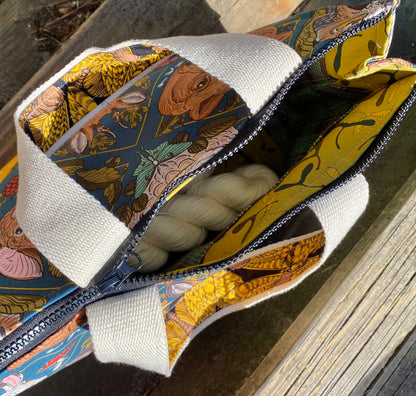 FOREST FLOOR KIT BAGS from the Atlantis Collection, Toad Hollow Bags, Knitting Project Bag